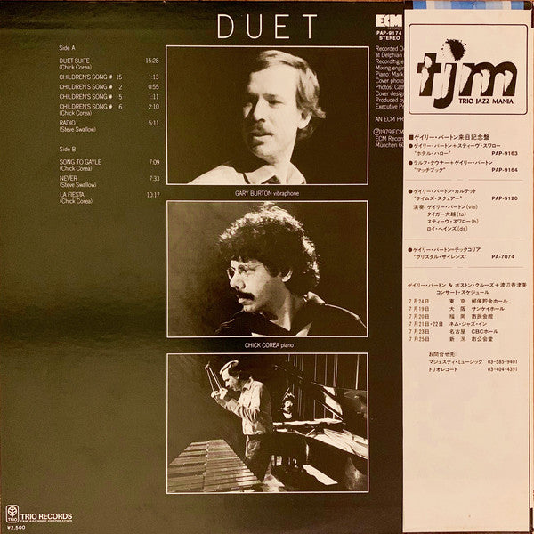 Gary Burton / Chick Corea : Duet (LP, Album)
