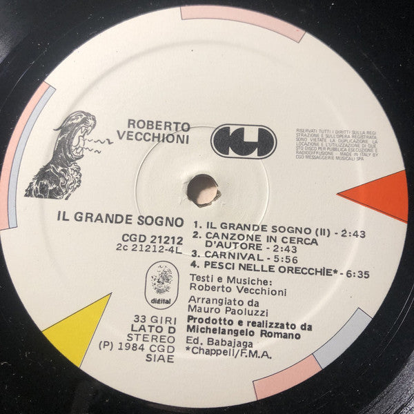 Roberto Vecchioni : Il Grande Sogno (2xLP, Gat)