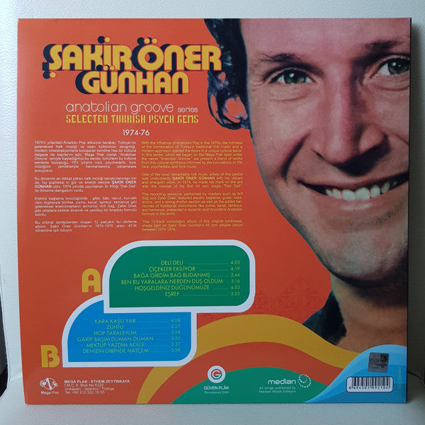 Şakir Öner Günhan : Anatolian Groove (Selected Turkish Psych Gems) (LP, Comp, RM)