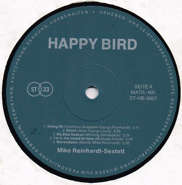 Mike Reinhardt Sextett : Mike Reinhardt Sextett (LP, Album)
