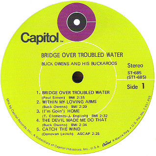 Buck Owens And His Buckaroos : Bridge Over Troubled Water (LP, Album, Scr)