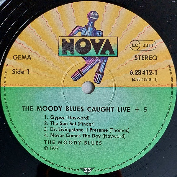 The Moody Blues : Caught Live +5 (2xLP, Album, Gat)