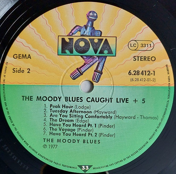 The Moody Blues : Caught Live +5 (2xLP, Album, Gat)