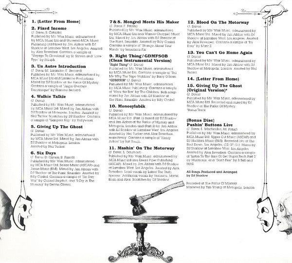 DJ Shadow : The Private Press (CD, Album, Ltd + CD, Mixed)