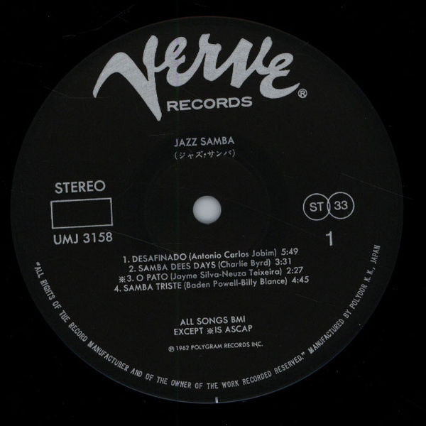 Stan Getz / Charlie Byrd : Jazz Samba (LP, Album, RE, Gat)