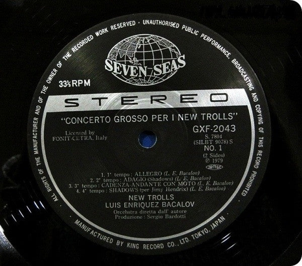 New Trolls : Concerto Grosso Per I New Trolls (LP, Album, RE, Gat)