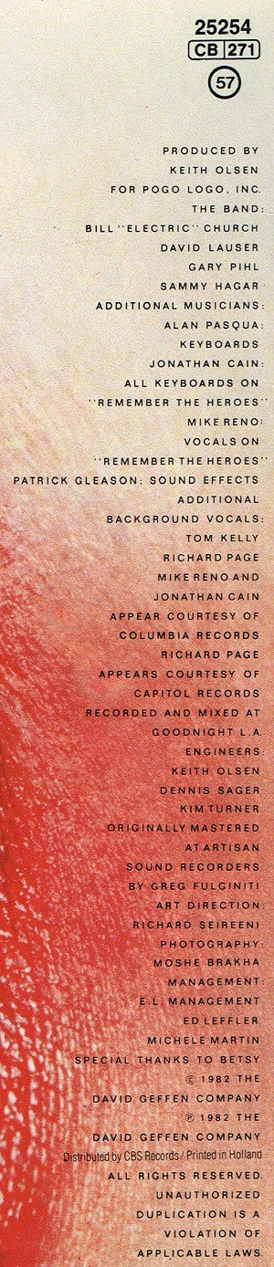 Sammy Hagar : Three Lock Box (LP, Album)