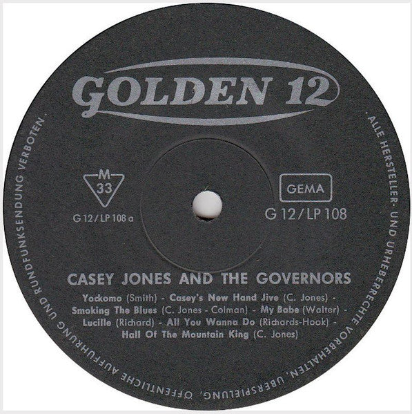 Casey Jones & The Governors : Casey Jones And The Governors (LP, Album)