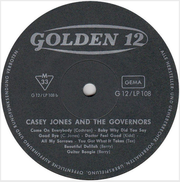 Casey Jones & The Governors : Casey Jones And The Governors (LP, Album)