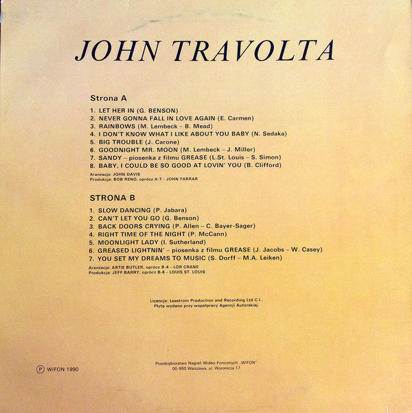 John Travolta : Złote Przeboje (LP, Comp)