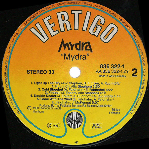 Mydra : Mydra (LP, Album)