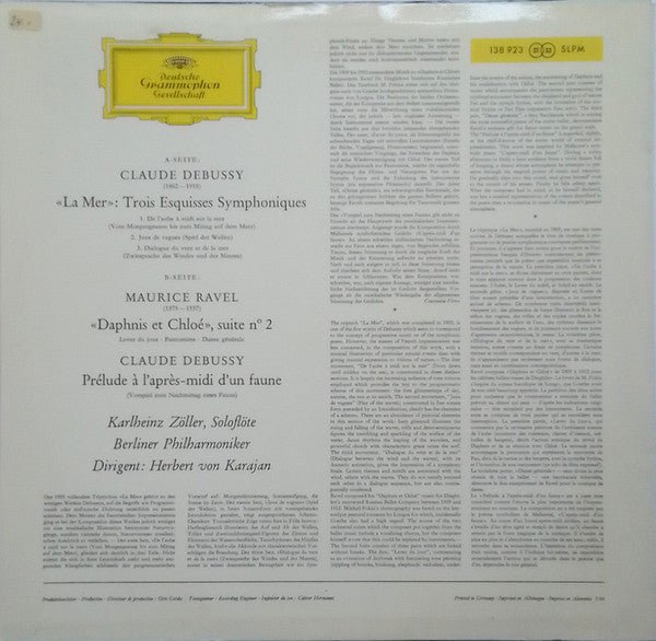 Claude Debussy / Maurice Ravel - Berliner Philharmoniker · Herbert von Karajan : La Mer · Prélude À L'Après-Midi D'Un Faune / Daphnis Et Chloé, Suite N° 2 (LP, RE, GY7)