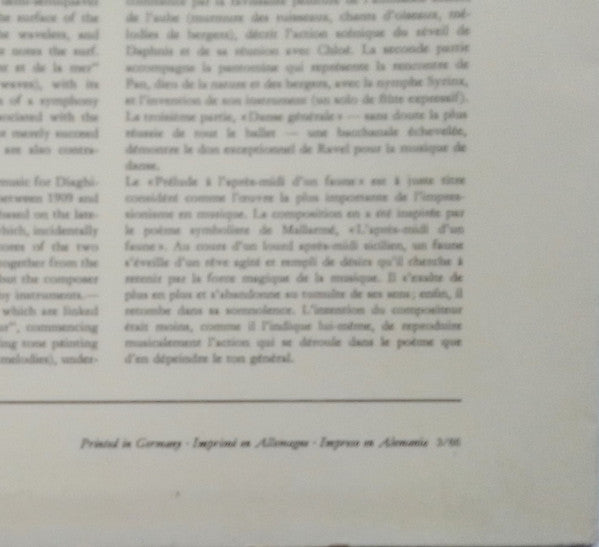 Claude Debussy / Maurice Ravel - Berliner Philharmoniker · Herbert von Karajan : La Mer · Prélude À L'Après-Midi D'Un Faune / Daphnis Et Chloé, Suite N° 2 (LP, RE, GY7)