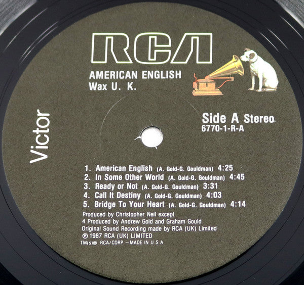 Wax U. K.* : American English (LP, Album)