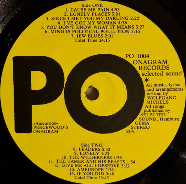 Percewood's Onagram Featuring Wolfgang Michels : Ameurope (LP, Album, RP)