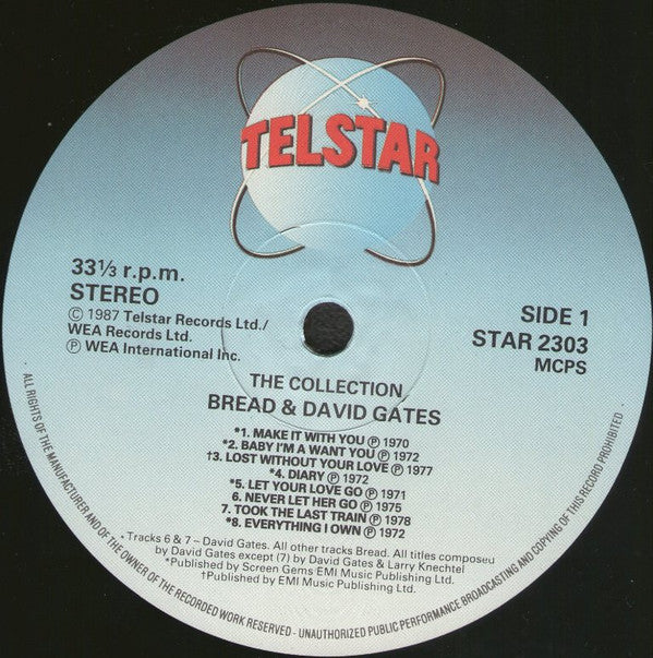 Bread And David Gates : The Collection (LP, Comp)