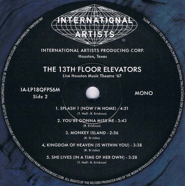 13th Floor Elevators : Live Houston Music Theatre '67 (LP, Album, RSD, Mono, Ltd, Blu)