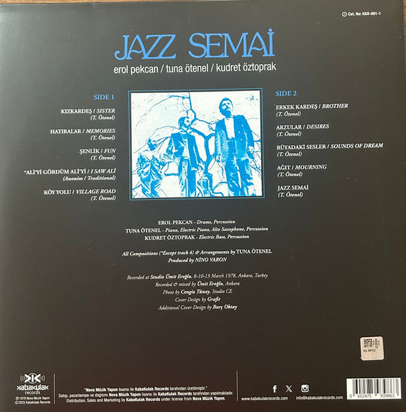 Erol Pekcan, Tuna Ötenel, Kudret Öztoprak : Jazz Semai (LP, RE, RM)