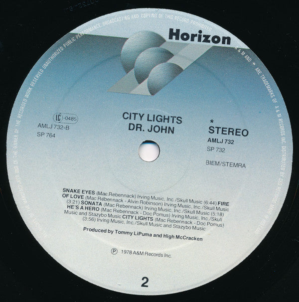 Dr. John : City Lights (LP, Album)