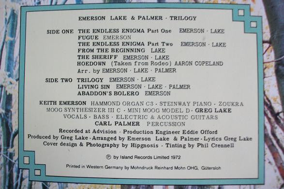 Emerson, Lake & Palmer : Trilogy (LP, Album, RE, Gat)