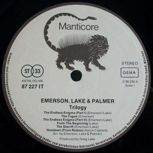 Emerson, Lake & Palmer : Trilogy (LP, Album, RE, Gat)