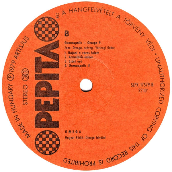 Omega (5) : Gammapolis (LP, Album, Gat)