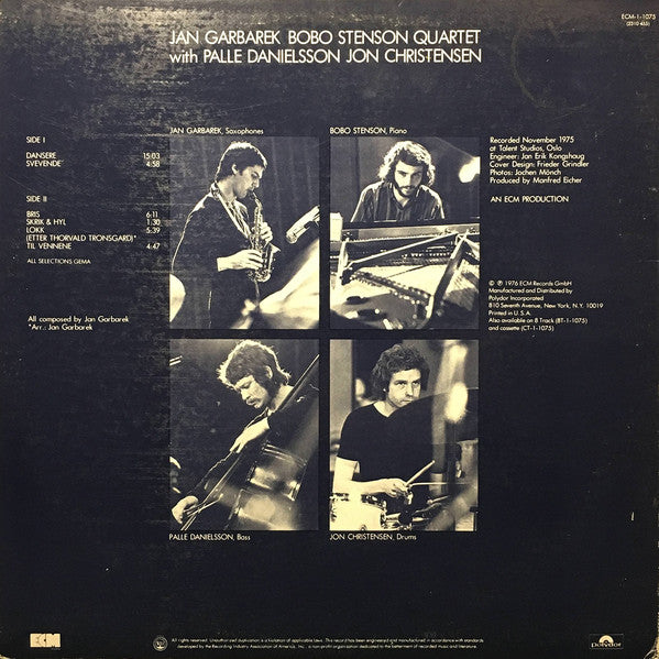 Jan Garbarek - Bobo Stenson Quartet : Dansere (LP, Album, Pit)