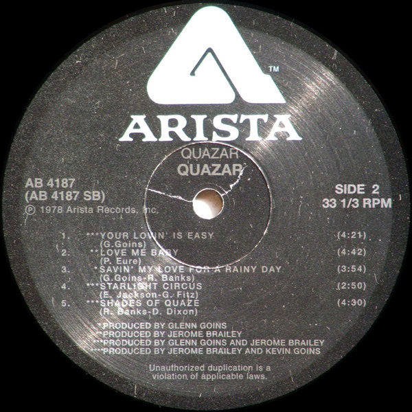 Quazar (2) : Quazar (LP, Album)