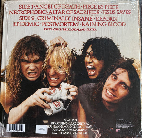 Slayer : Reign In Blood (LP, Album, RE, RM)