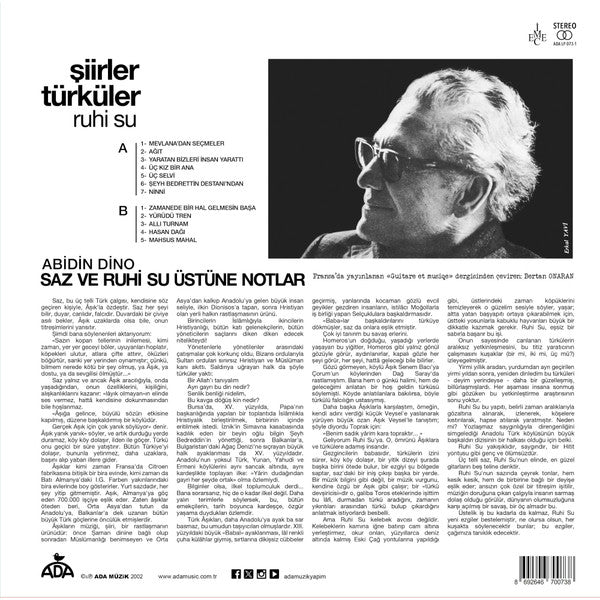 Ruhi Su : Şiirler - Türküler (LP, Album, RE, RM)