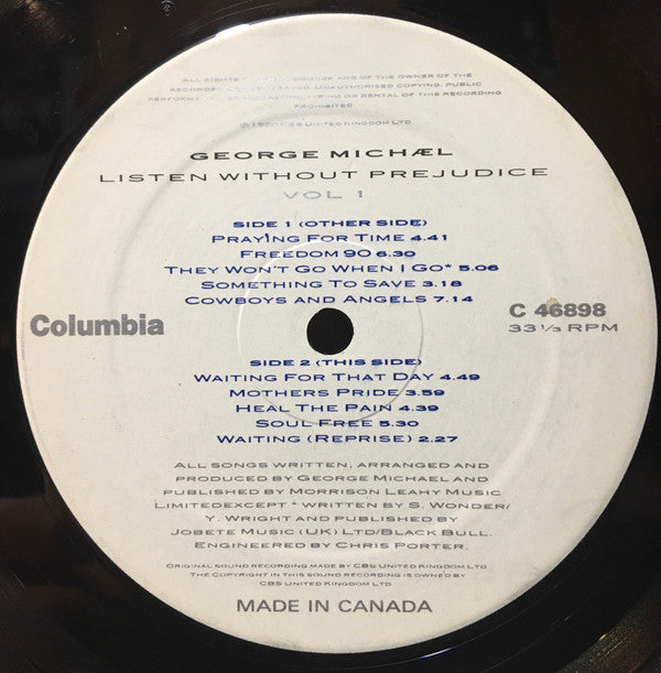 George Michael : Listen Without Prejudice Vol. 1 (LP, Album)