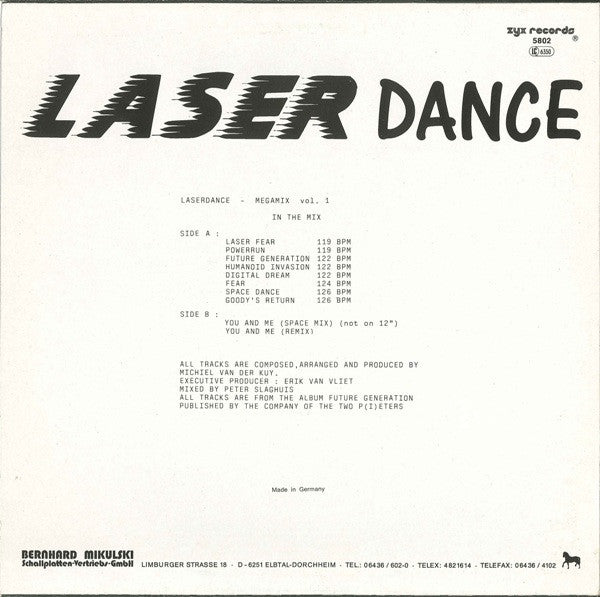 Laserdance : Megamix Vol. 1 (12", P/Mixed)
