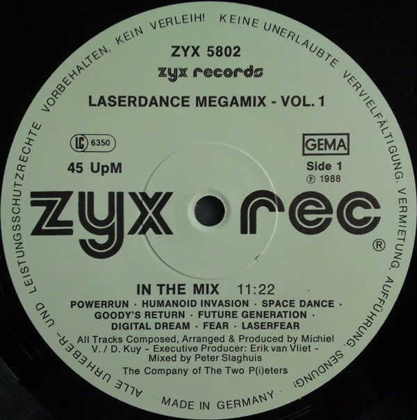 Laserdance : Megamix Vol. 1 (12", P/Mixed)