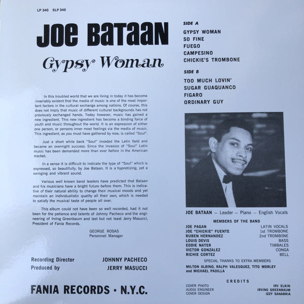 Joe Bataan : Gypsy Woman (LP, Album, RE)