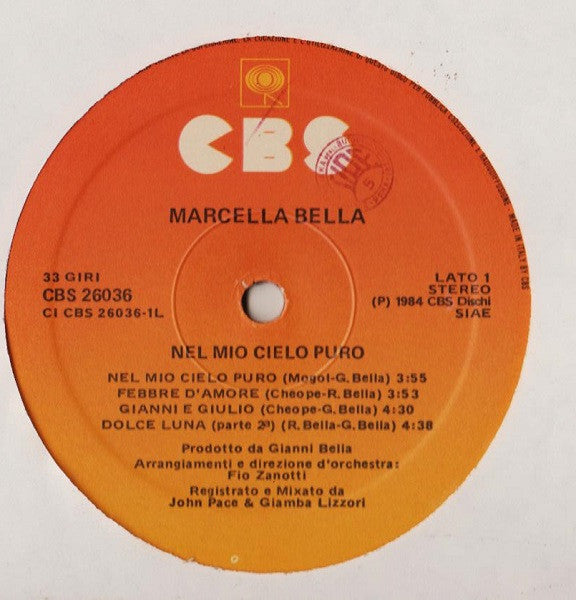 Marcella Bella : Nel Mio Cielo Puro (LP, Album)