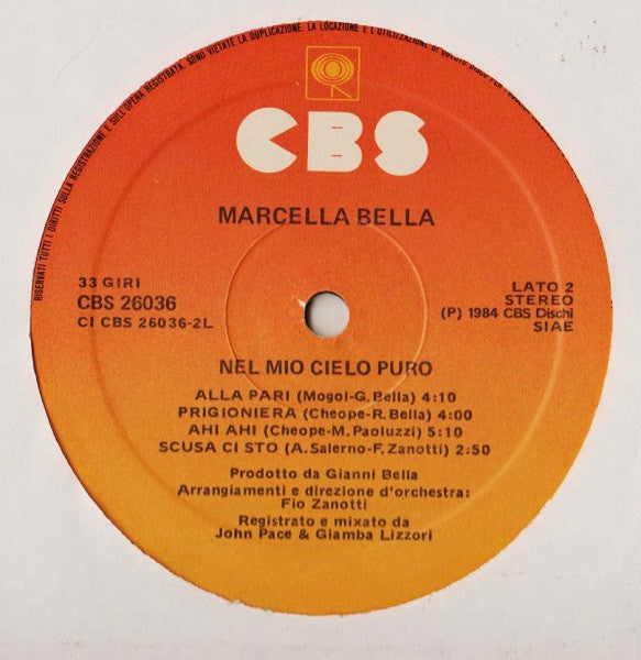 Marcella Bella : Nel Mio Cielo Puro (LP, Album)