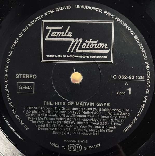 Marvin Gaye : The Hits Of Marvin Gaye (LP, Comp)