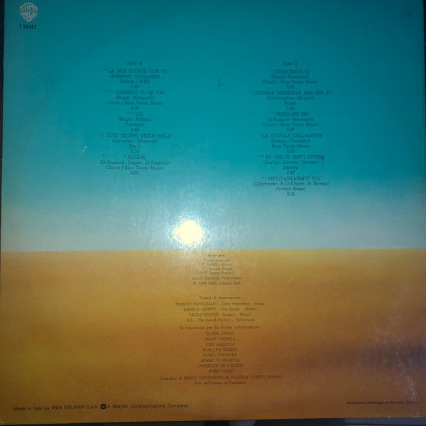 Fred Bongusto : La Mia Estate Con Te (LP, Album, Gat)