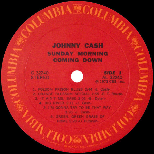 Johnny Cash : Sunday Morning Coming Down (LP, Comp, Ter)