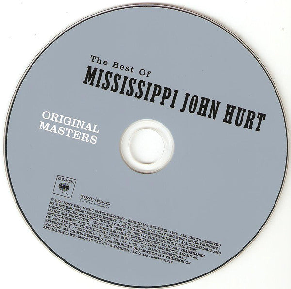 Mississippi John Hurt : The Best Of Mississippi John Hurt (CD, Comp, Mono, RM)