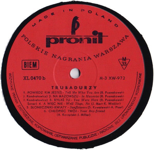 Trubadurzy : Krajobrazy (LP, Album, Mono)
