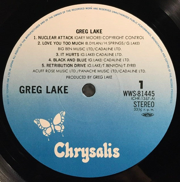 Greg Lake : Greg Lake (LP, Album)