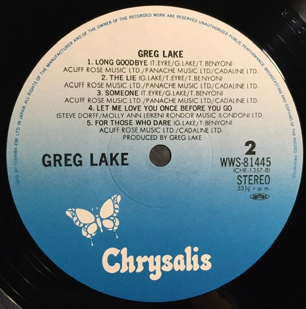 Greg Lake : Greg Lake (LP, Album)