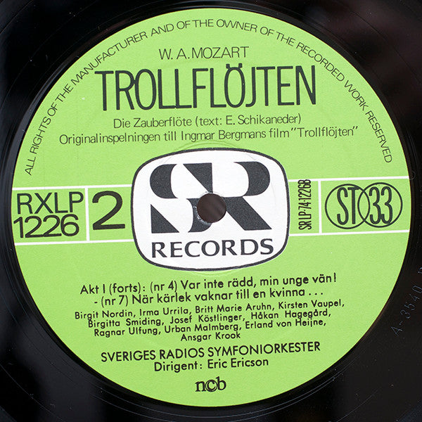 Wolfgang Amadeus Mozart / Sveriges Radios Symfoniorkester, Radiokören : Trollflöjten = Die Zauberflöte = The Magic Flute (3xLP, Album + Box)