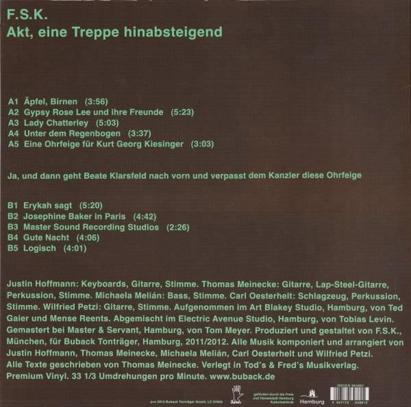 F.S.K. : Akt, Eine Treppe Hinabsteigend (LP, Album + CD, Album)