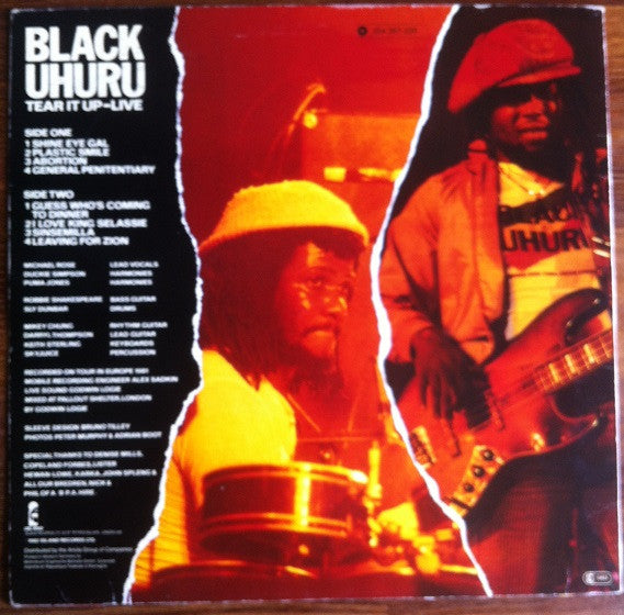 Black Uhuru : Tear It Up (LP, Album)