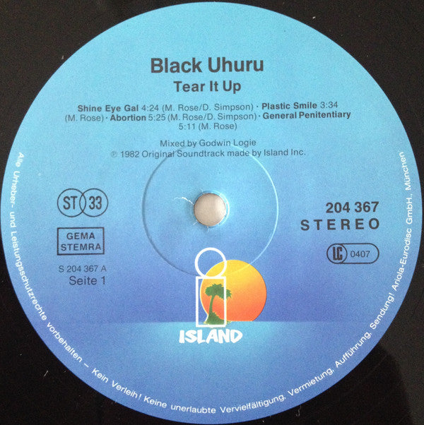 Black Uhuru : Tear It Up (LP, Album)