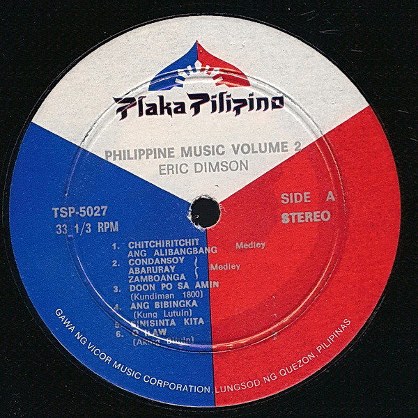 Eric Dimson : Philippine Music, Volume 2 (LP, Album)