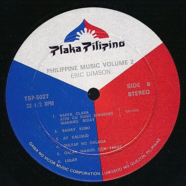 Eric Dimson : Philippine Music, Volume 2 (LP, Album)
