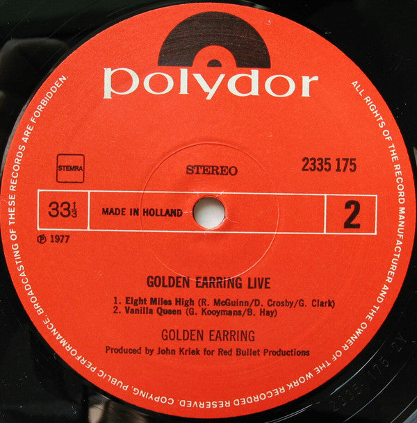 Golden Earring : Live (2xLP, Album, Gat)